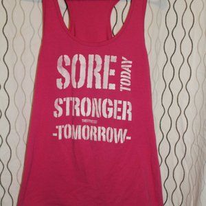 XL Pink Racer Back Work Out Tank
